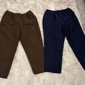 Brown and Navy Pants Set